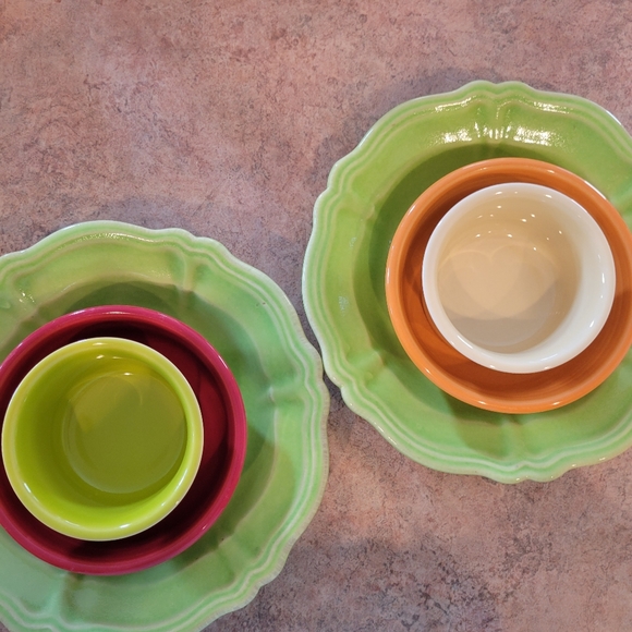 Nicola Fasano Italian Dishware ~ 2 Bowls ~ Chartreuse Green ~ Vintage (?) Pretty - Picture 15 of 16